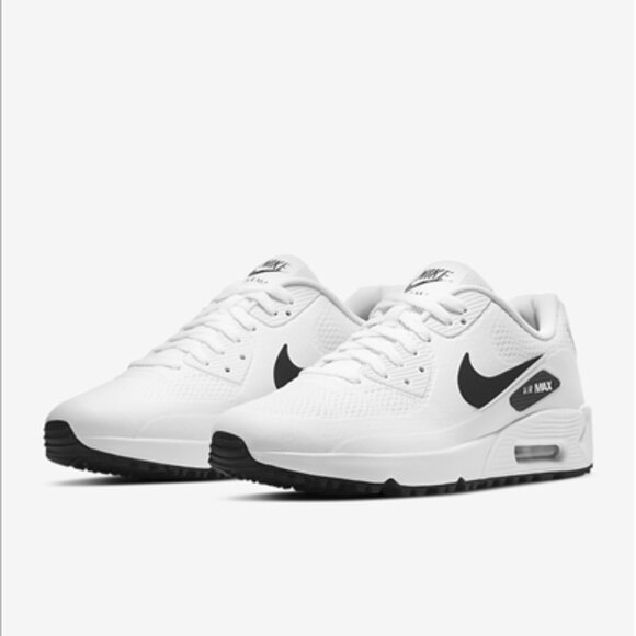 Nike Air Max 90 Men's White Waterproof Golf Shoe, Size 10.5 CU9978-101 . - Picture 1 of 13